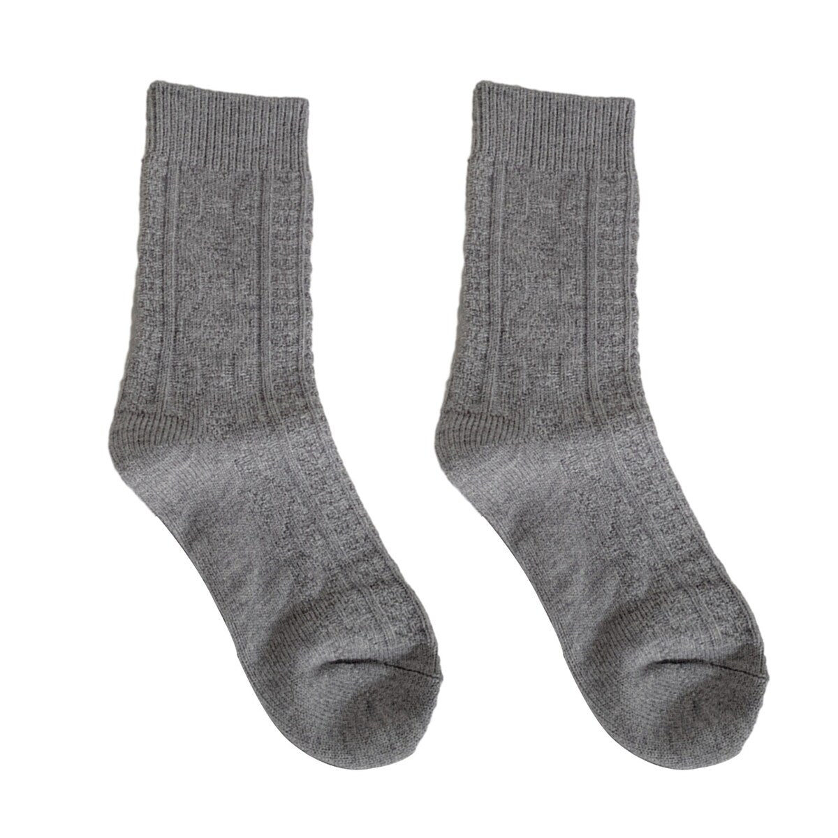Women Fall Winter Socks MidTube Ankle Thick Knitted High Elasticity Solid Color Soft Warm AntiSlip No Sports Daily