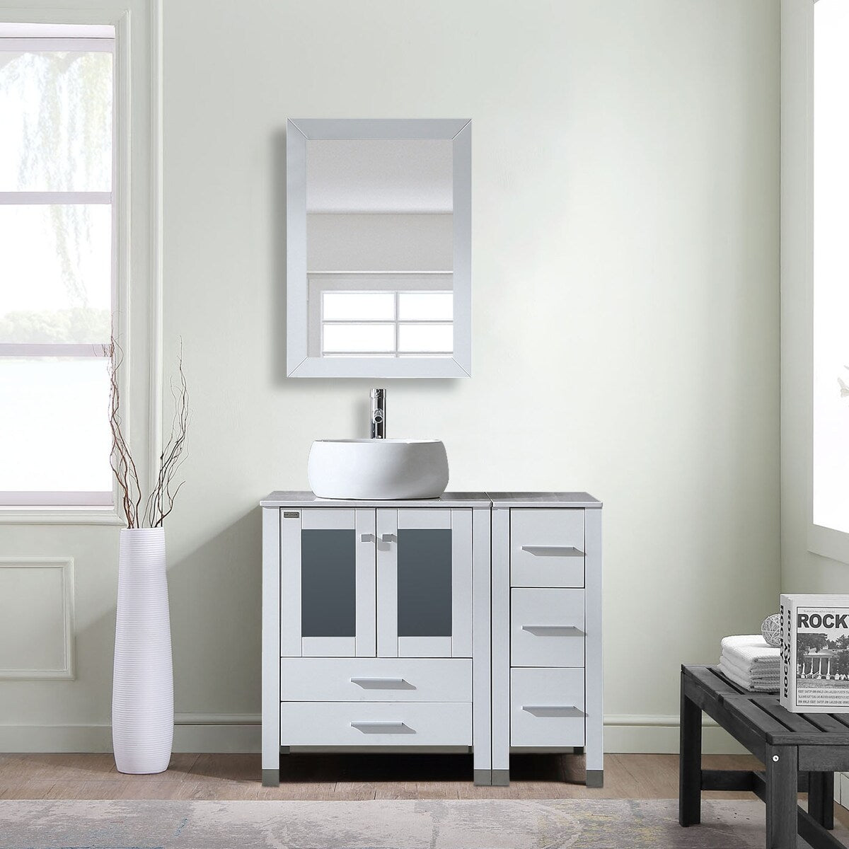 Wonline Modern Double Bathroom Vanity