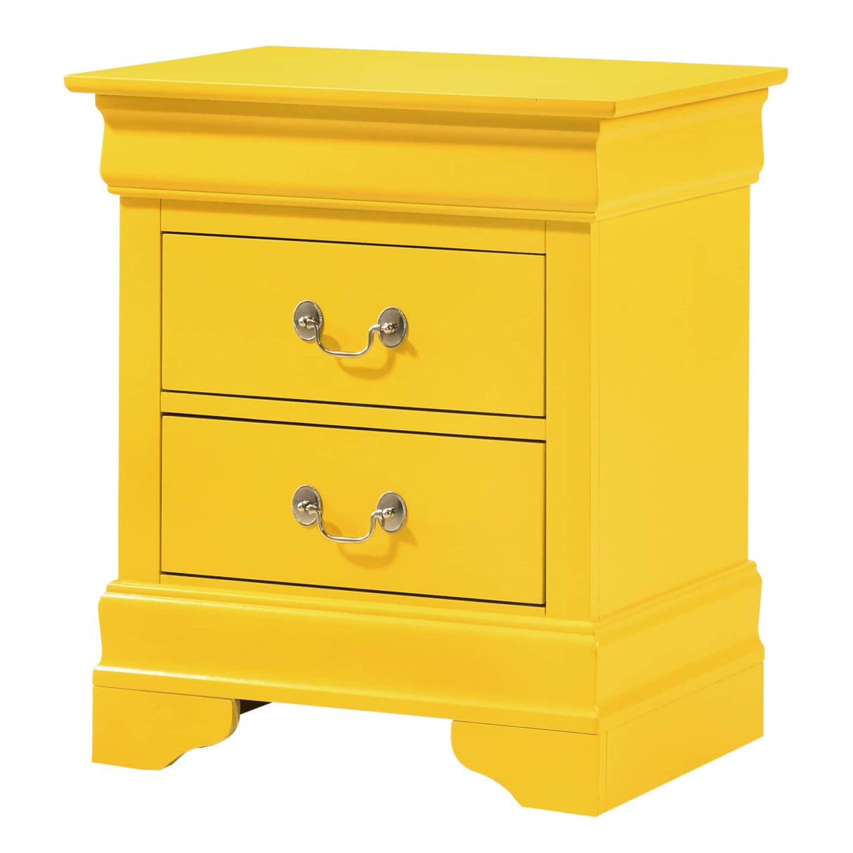 Wood 2 Drawer Nightstand