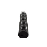 Wood 23" Log 5 Cup Tea Light Holder, Black 3.5"H - 23.25" x 4.0" x 3.5"