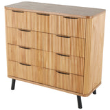 Wood 9 Drawer Cabinet - Brown - Roche River Decor - 17"W x 38"L x 36"H