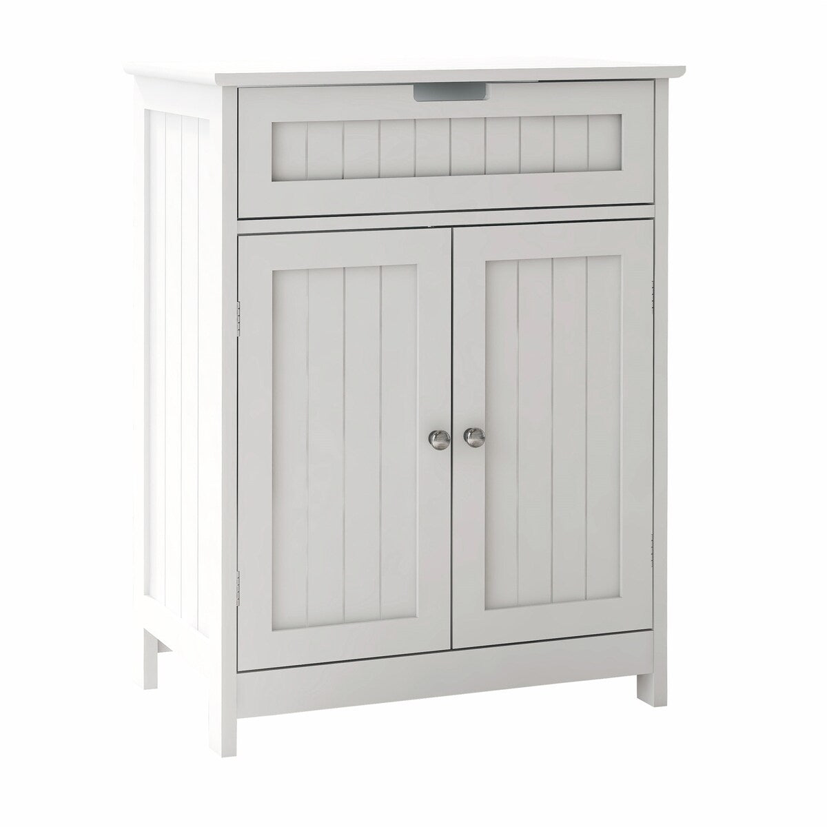 Wood Bathroom Storage Organizer Floor Cabinet with 2 Doors and Drawer