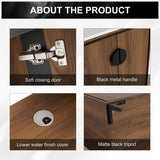 Wood Bathroom Vanity with 2 Soft Closing Doors(No Top Sink)