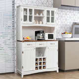 Wood Buffet Hutch Cabinet Kitchen Hutch Sideboard Buffet Cabinet