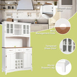 Wood Buffet Hutch Cabinet Kitchen Hutch Sideboard Buffet Cabinet