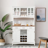 Wood Buffet Hutch Cabinet Kitchen Hutch Sideboard Buffet Cabinet