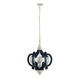 Wood Chandelier 6 - Light ,Wood Hanging Light Fixture, Bulb Not Included