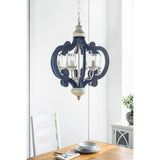 Wood Chandelier 6 - Light ,Wood Hanging Light Fixture, Bulb Not Included