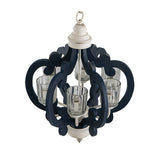 Wood Chandelier 6 - Light ,Wood Hanging Light Fixture, Bulb Not Included