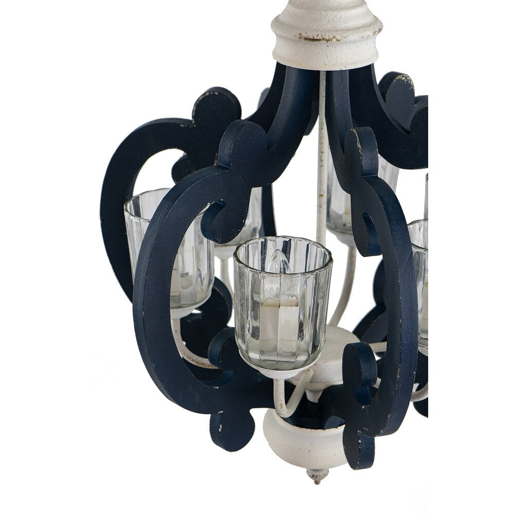 Wood Chandelier 6 - Light ,Wood Hanging Light Fixture, Bulb Not Included