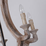 5 Light Farmhouse Wood Chandelier Pendant Lighting - N/A