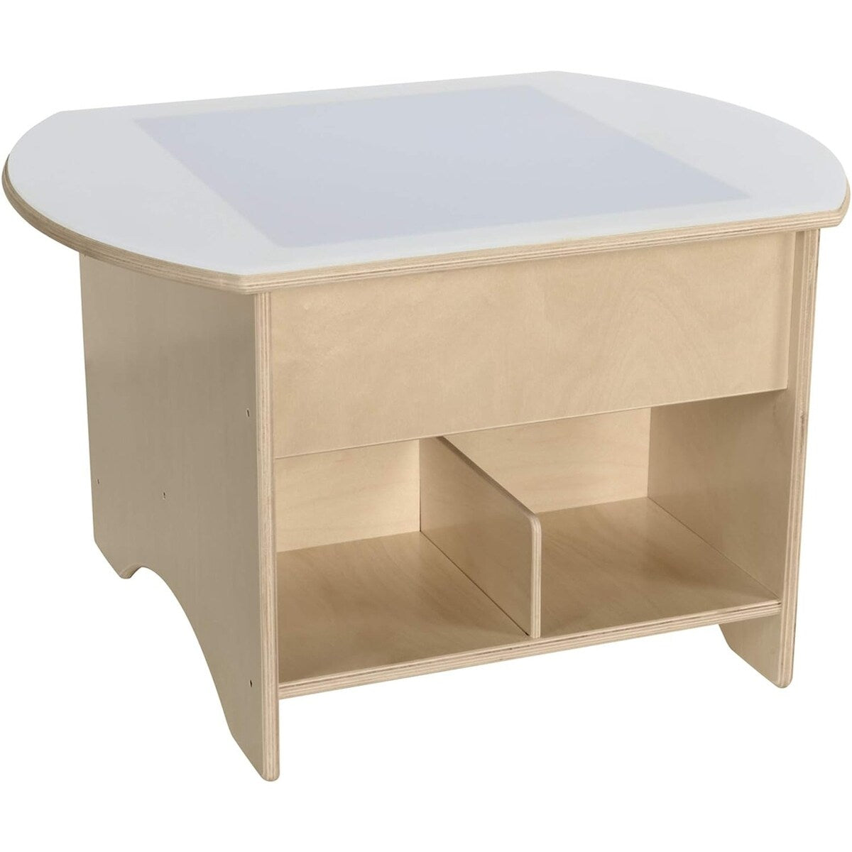 Wood Designs Baltic Birch Plywood 30" Kids Brilliant Light Table with Storage for Preschool, Kindergarten - 18"