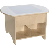 Wood Designs Baltic Birch Plywood 30" Kids Brilliant Light Table with Storage for Preschool, Kindergarten - 18"