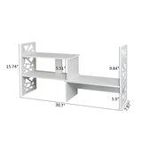 Wood Desktop Bookshelf Desktop Organizer Office Storage Rack Wood Display Shelf