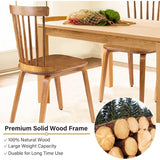 Wood Dining Chairs Set of 2/4/6 Farmhouse Spindle Back, Widen Seat, Modern Mid-Century Country Style