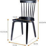 Wood Dining Chairs Set of 2/4/6 Farmhouse Spindle Back, Widen Seat, Modern Mid-Century Country Style