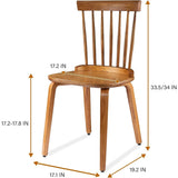 Wood Dining Chairs Set of 2/4/6 Farmhouse Spindle Back, Widen Seat, Modern Mid-Century Country Style