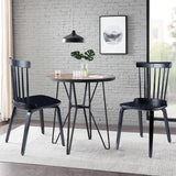 Wood Dining Chairs Set of 2/4/6 Farmhouse Spindle Back, Widen Seat, Modern Mid-Century Country Style