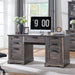 60" Farmhouse Executive Desk, Wood Home Office Desk, Computer Desk