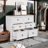 Wood Dresser 3+3 Drawers Chest Corona | Furniture Dash