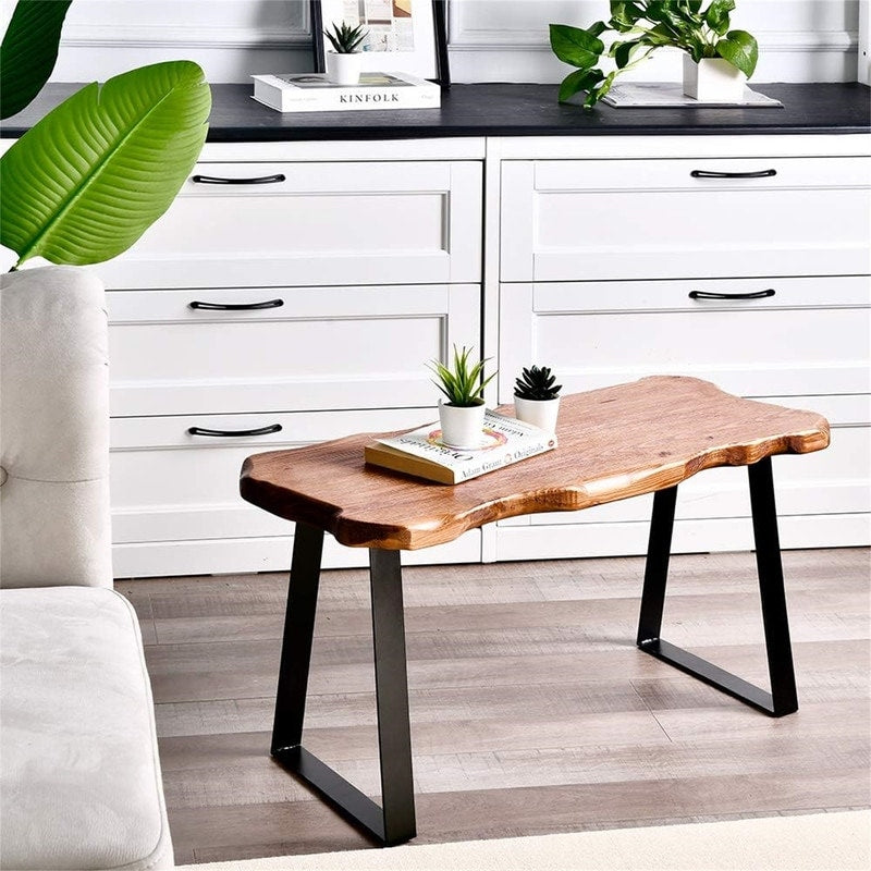 Wood Entryway Bench - 13"D x 31.5"W x 17.3"H