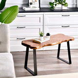 Wood Entryway Bench - 13"D x 31.5"W x 17.3"H