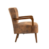 Wood Frame Armchair Modern Accent Chair Lounge Chair for Living Room, Coffee