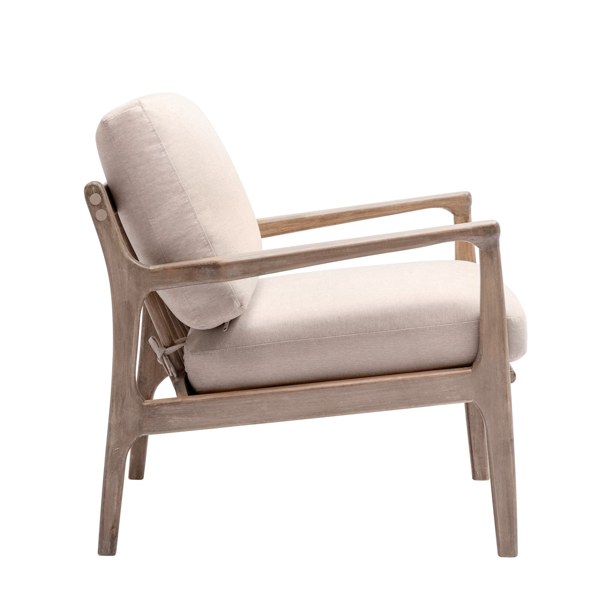 Wood Frame Armchair, Easy Assembly Mid Century Modern Accent Chair Lounge Chair for Living Room, Bedroom, Home Office