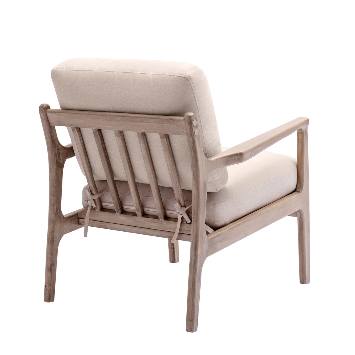 Wood Frame Armchair, Easy Assembly Mid Century Modern Accent Chair Lounge Chair for Living Room, Bedroom, Home Office
