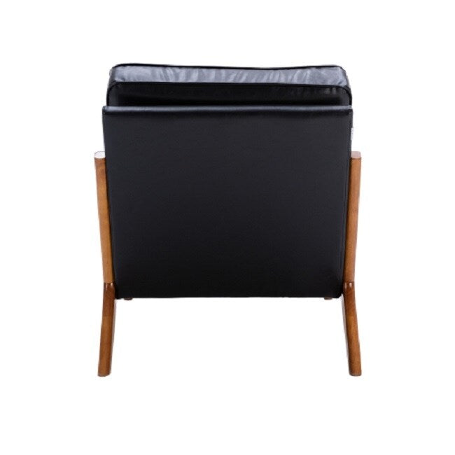 Wood Frame Armchair, Modern Accent Chair Lounge Chair for Living Room