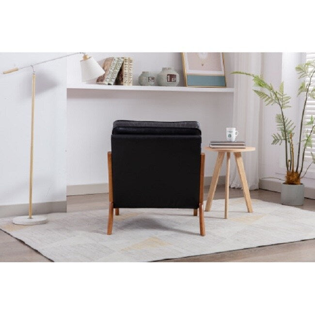 Wood Frame Armchair, Modern Accent Chair Lounge Chair for Living Room