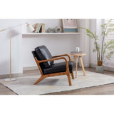 Wood Frame Armchair, Modern Accent Chair Lounge Chair for Living Room