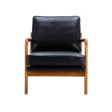 Wood Frame Armchair, Modern Accent Chair Lounge Chair for Living Room