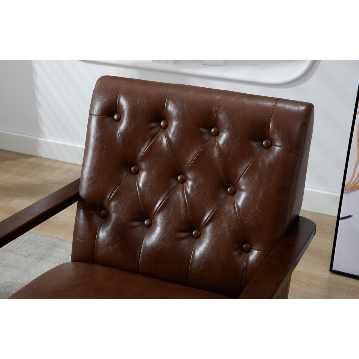 Wood Frame Armchair, Modern Accent Chair Lounge Chair