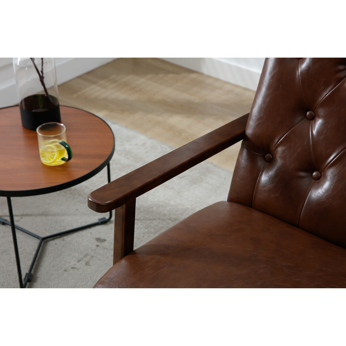 Wood Frame Armchair, Modern Accent Chair Lounge Chair