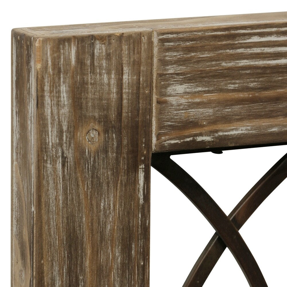 Wood-Framed Metal Grate II Wall Décor