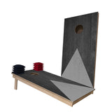 Wood Grain with Gray Corn Hole Board Game Set