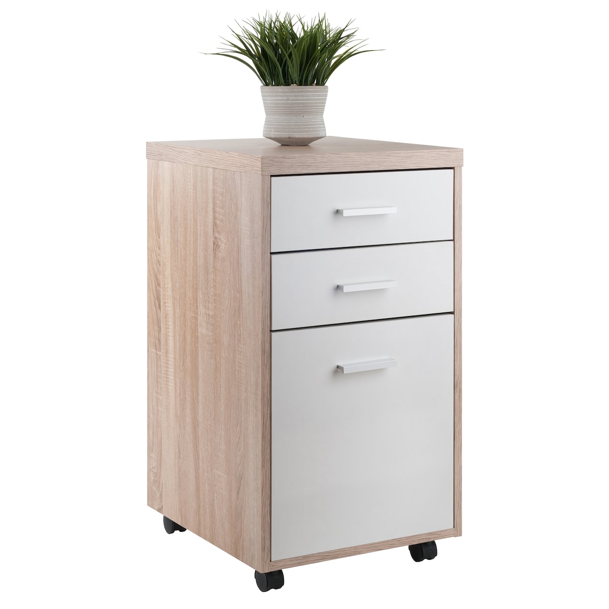Wood Kenner Home Office File Cabinet, Two-Tone Finish