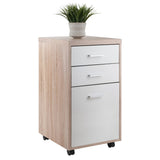Wood Kenner Home Office File Cabinet, Two-Tone Finish