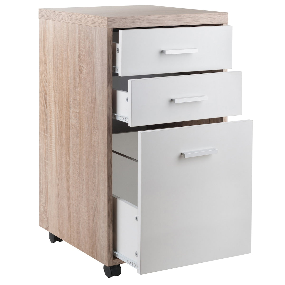 Wood Kenner Home Office File Cabinet, Two-Tone Finish