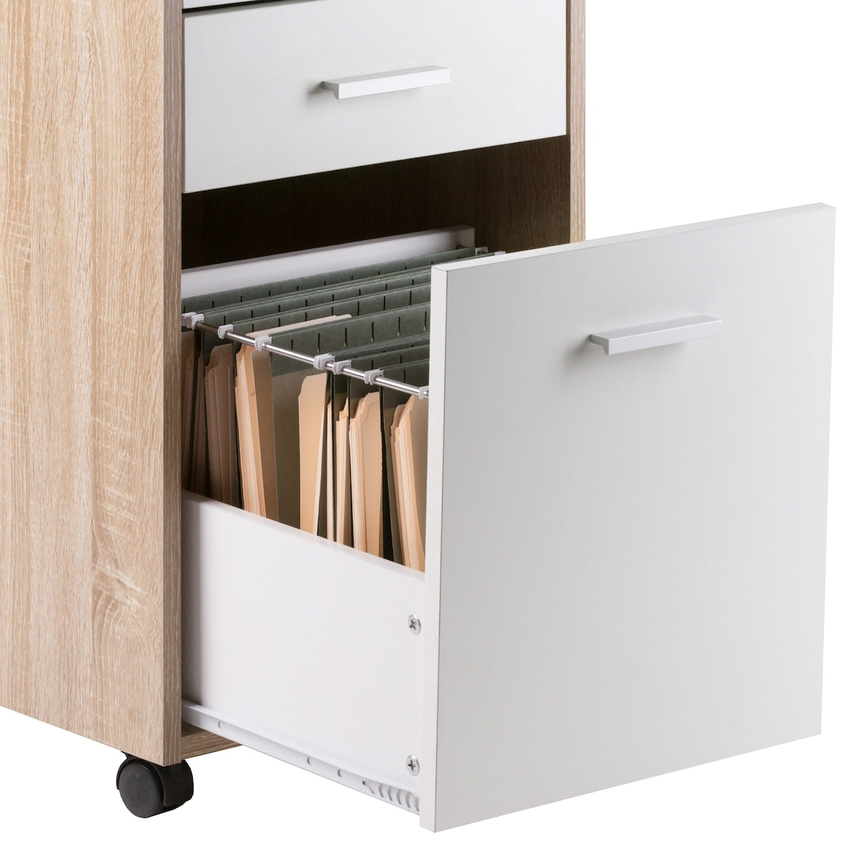 Wood Kenner Home Office File Cabinet, Two-Tone Finish