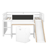 Wood Loft Bed with Slide