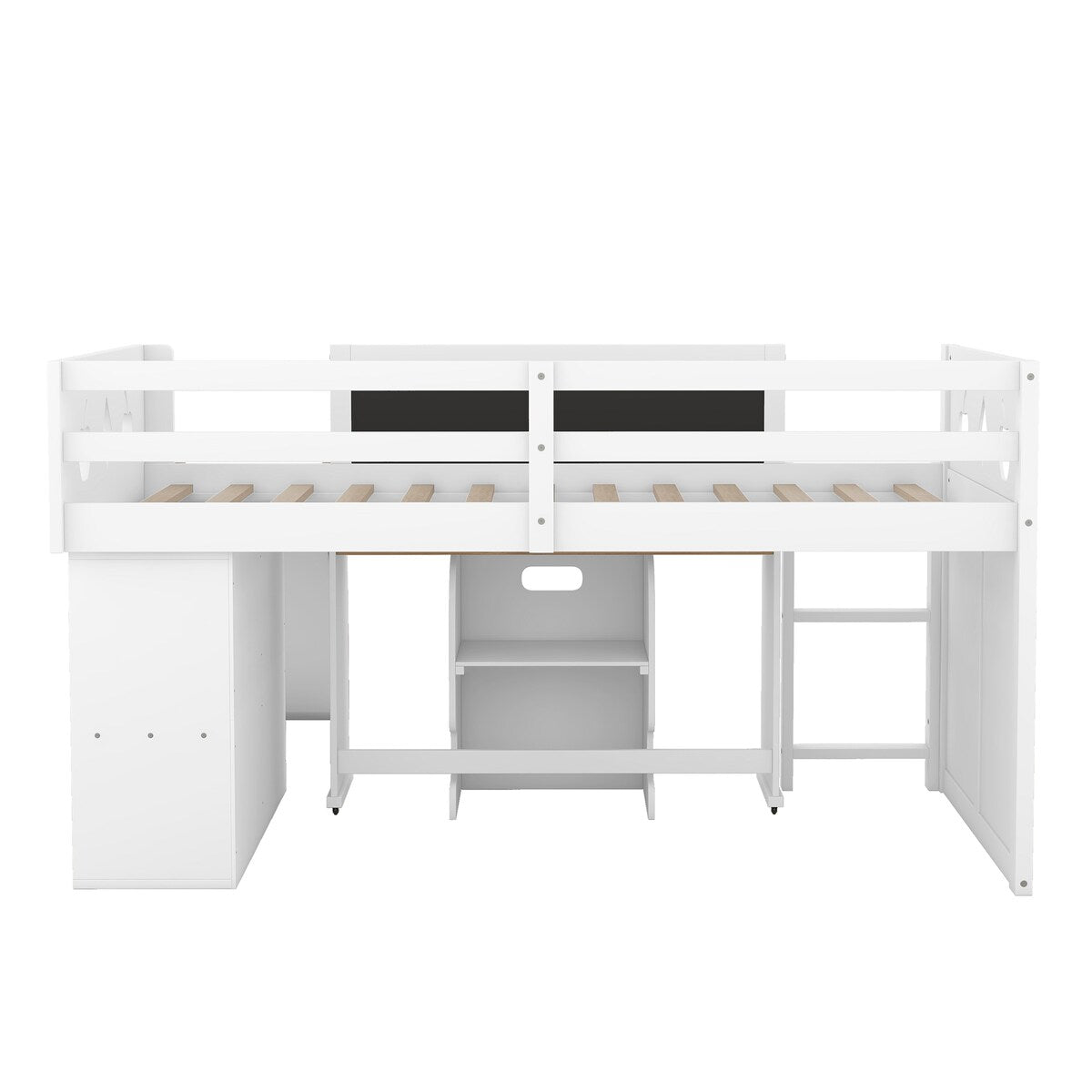 Wood Loft Bed with Slide