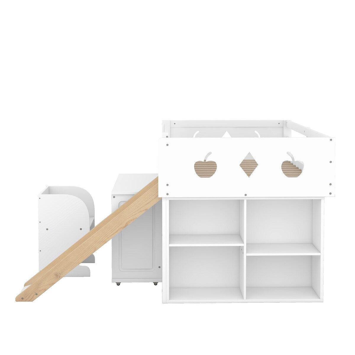 Wood Loft Bed with Slide