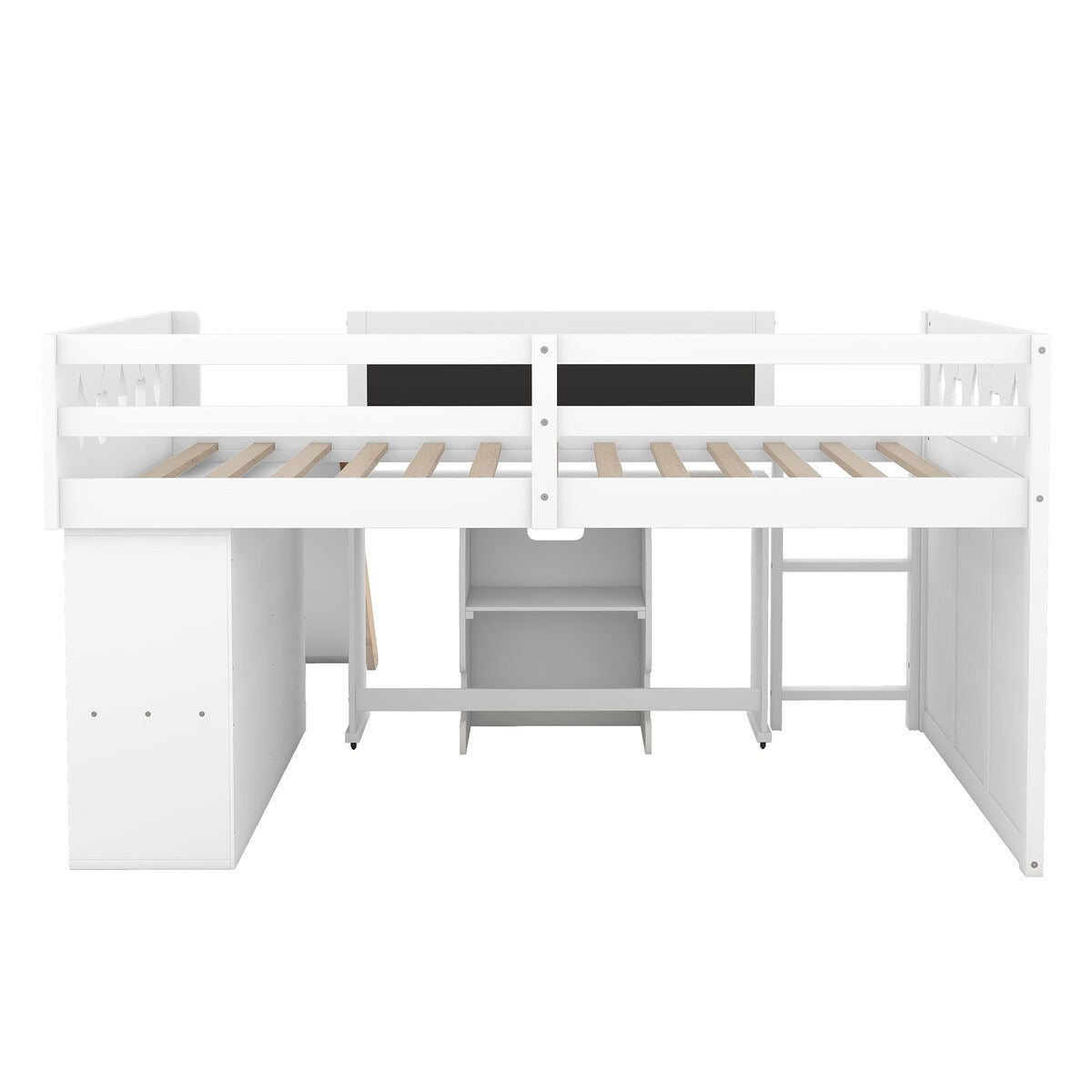 Wood Loft Bed with Slide