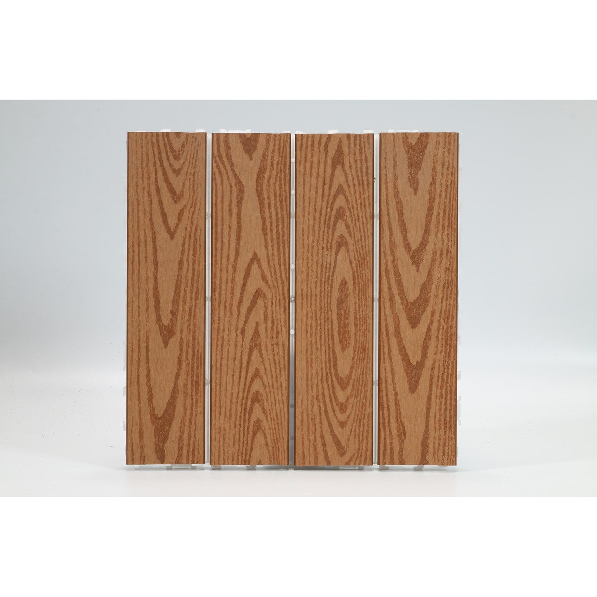 Wood Plastic Composite Deck Tiles Set of 20pcs, Composite Decking Resist Rust, Water, Weather, Easy to DIY & Maintain,12x12in