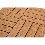 Wood Plastic Composite Deck Tiles Set of 20pcs, Composite Decking Resist Rust, Water, Weather, Easy to DIY & Maintain,12x12in