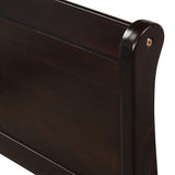 Twin Wood Platform Bed Frame Mattress Foundation Sleigh Bed with Headboard/Footboard/Wood Slat Support