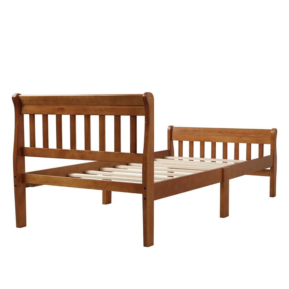 Wood Platform Bed Twin Bed Frame Panel Bed
