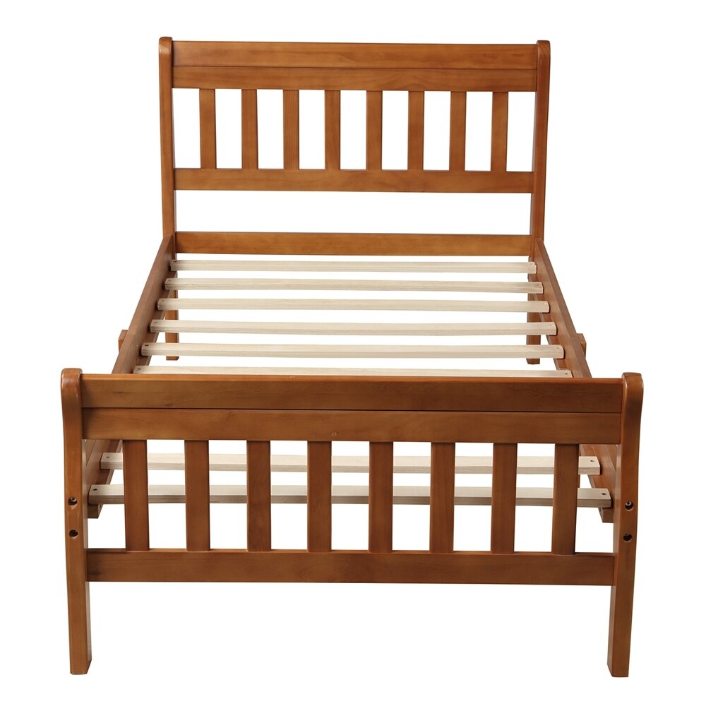 Wood Platform Bed Twin Bed Frame Panel Bed